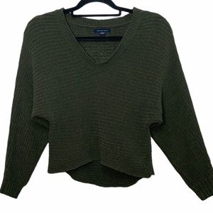 American Eagle Outfitters Knit Sweater Olive Green